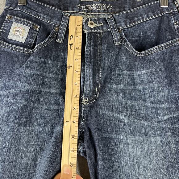 Cinch Silver Label Jean Mens 30x33 Dark Stone Slim Straight Performance Cowboy - Picture 5 of 15